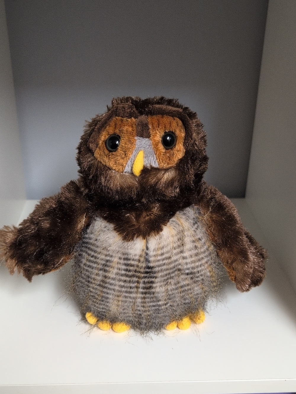Webkinz Barred Owl No Code Y2k Collectible Plush EUC Realistic Stuffed Animal